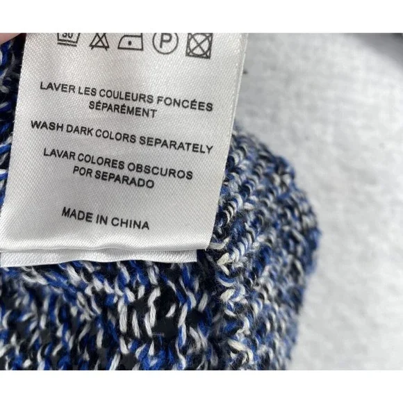 Sandro Women's Blue Size 3 Sweater Cotton Top Long Sleeve Pullover Crew Neck - Picture 8 of 11